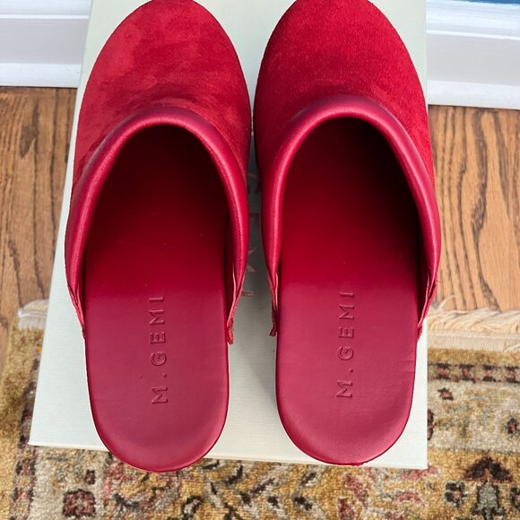 M. Gemi Red leather clogs - Picture 9 of 11
